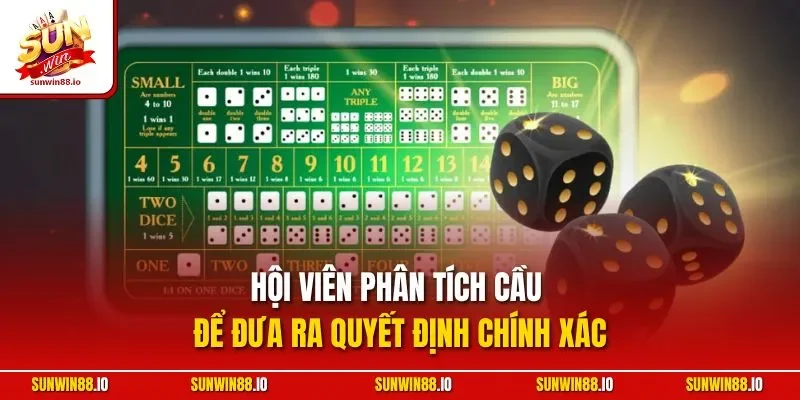 Sicbo Tài Phú Sunwin - Tựa Game Xúc Xắc Hấp Dẫn, Kịch Tính 4 Sunwin Hội viên phân tích cầu để đưa ra quyết định chính xác